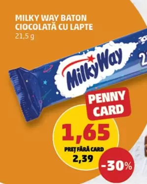MILKY WAY BATON CIOCOLATĂ CU LAPTE