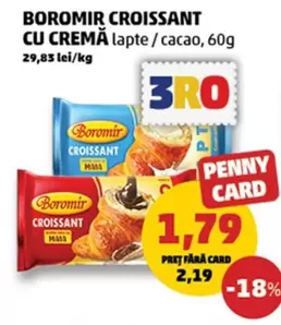 BOROMIR CROISSANT CU CREMA lapte / cacao