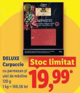 Carpaccio cu parmezan și ulei de măsline