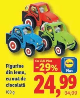 Figurine din lemn, cu ouă de ciocolată