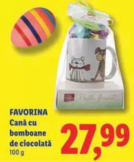 Cană cu bomboane de ciocolată