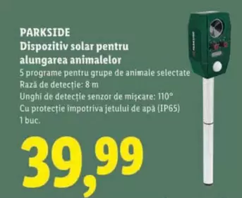 Dispozitiv solar pentru alungarea animalelor