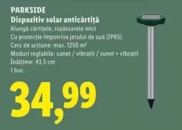 Dispozitiv solar anticârtiță