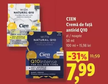 Cremă de față antirid Q10