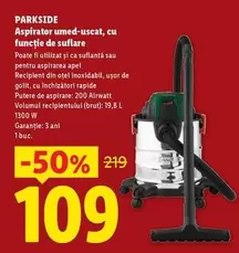 Aspirator umed-uscat, cu funcție de suflare