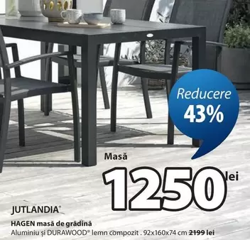 HAGEN masă de grădină