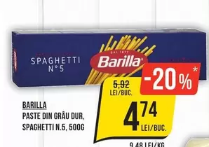 PASTE DIN GRÂU DUR, SPAGHETTI N.5