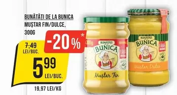 BUNATATI DE LA BUNICA MUSTAR FIN/DULCE