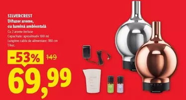 Difuzor arome, cu lumină ambientală