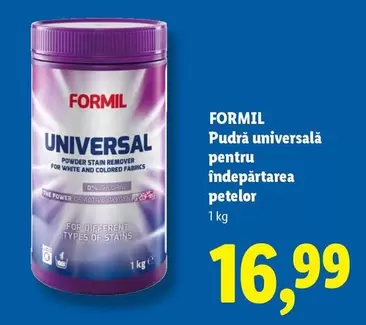 Pudră universală pentru îndepărtarea petelor