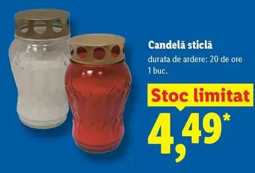 Candelă sticlă
