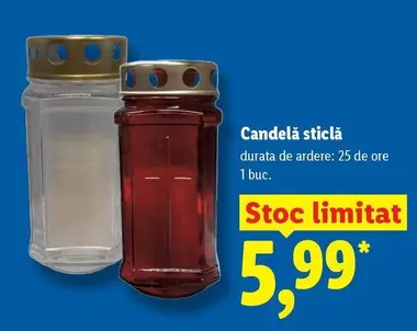 Candelă sticlă