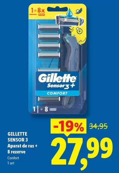 SENSOR 3 Aparat de ras + 8 rezerve