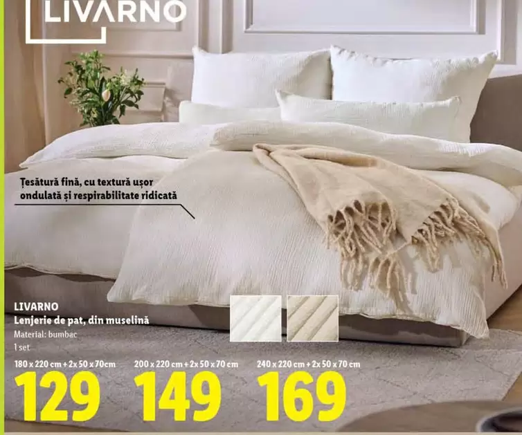 Lenjerie de pat, din muselină