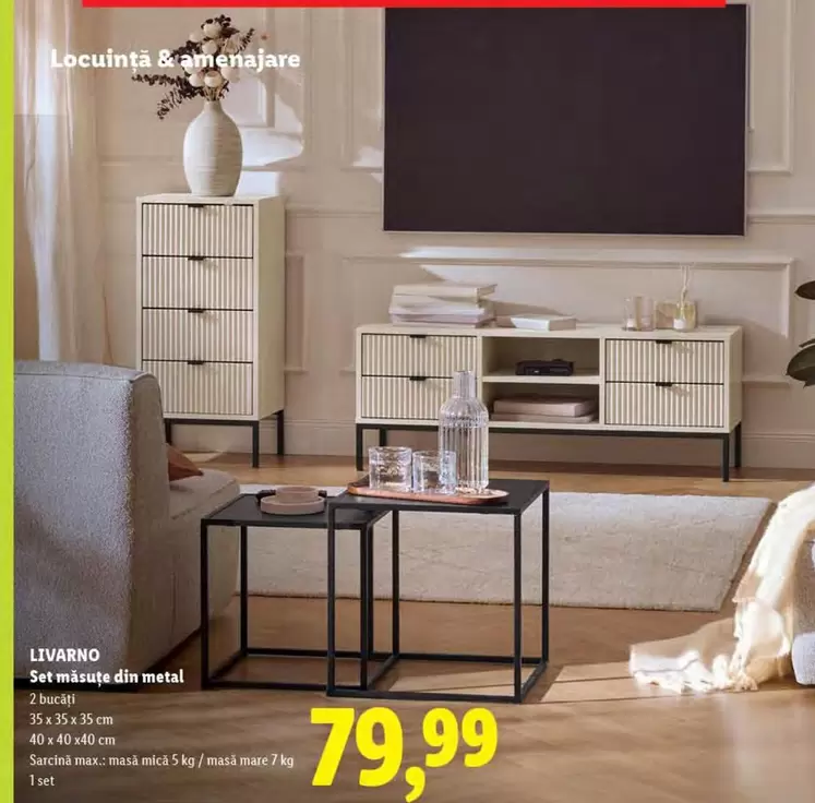 Set măsuțe din metal