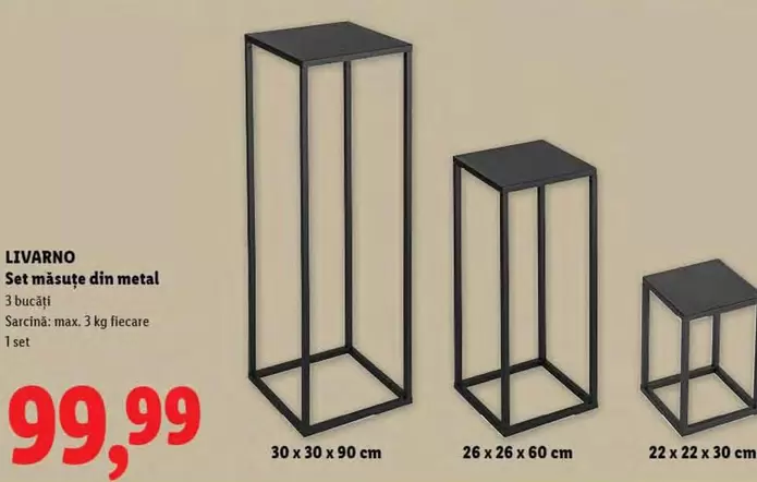 Set măsuțe din metal