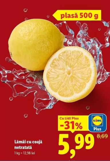 Lămâi cu coajă netratată