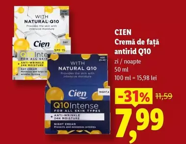 Cremă de față antirid Q10