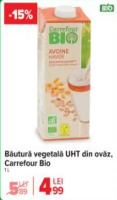 Băutură vegetală UHT din ovăz