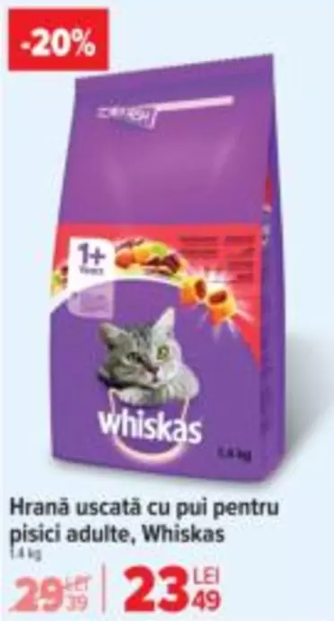 Hrană uscată cu pui pentru pisici adulte