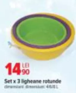 Set x 3 ligheane rotunde