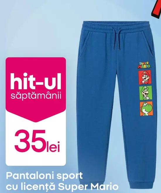 Pantaloni sport cu licență Super Mario