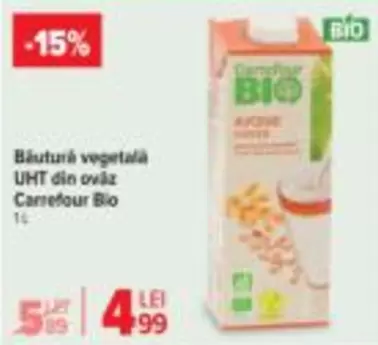 Băutură vegetală UHT din ovăz