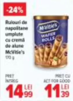 Rulouri de napolitane umplute cu cremă