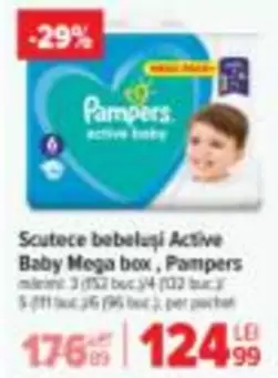 Pampers - Scutece bebeluși Active Baby Mega box