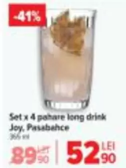 Set x 4 pahare long drink