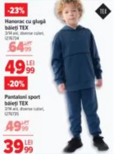 Hanorac cu glugă băieți TEX, 1276734