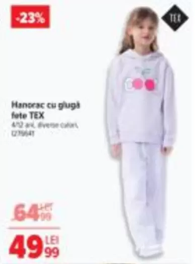 Hanorac cu glugă fete