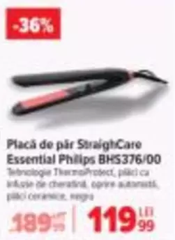 Philips - Placă de păr StraightCare Essential BHS376/00