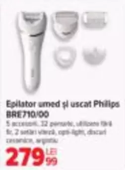 Philips - Epilator umed și uscat BRE710/00