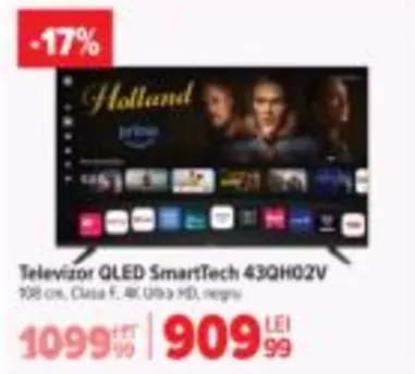 Televizor QLED SmartTech 43QH02V