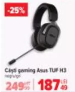 Căști gaming TUF H3 negru/gri