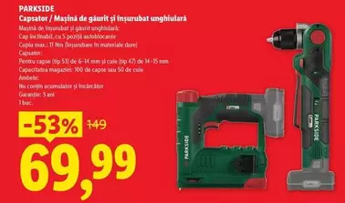 Capsator / Mașină de găurit și înșurubat unghiulară