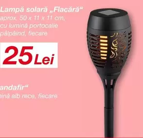 Alb - Lampă solară "Flacără"