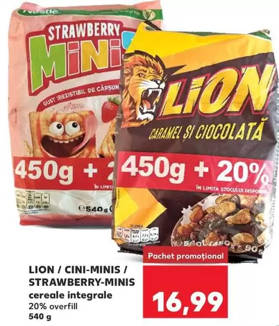 LION / CINI-MINIS / STRAWBERRY-MINIS cereale integrale