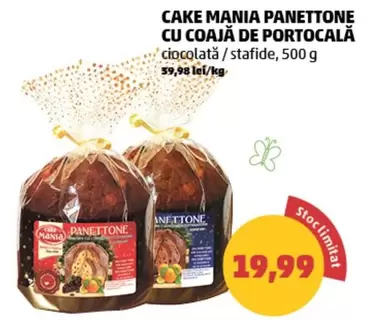 CAKE MANIA PANETTONE CU COAJĂ DE PORTOCALĂ ciocolată / stafide