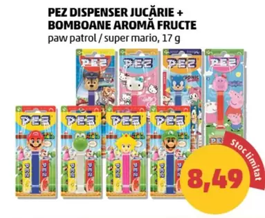PEZ DISPENSER JUCARE + BOMBOANE AROMĂ FRUCTE