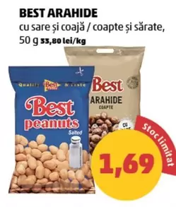 BEST ARAHIDE cu sare și coajă / coapte și sărate