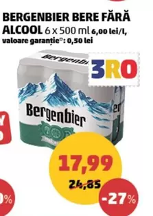 BERGENBIER BERE FĂRĂ ALCOOL 6 x 500 ml