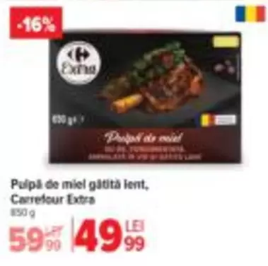Pulpă de miel gătită lent