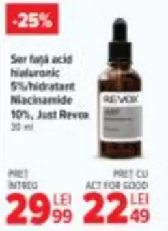 Ser față acid hialuronic 5%/hidratant Niacinamide 10%