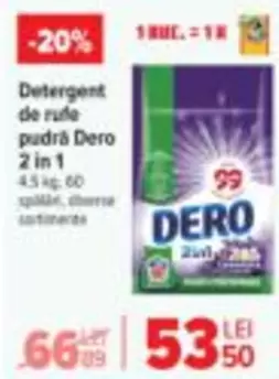 Dero - Detergent de rufe pudră 2 in 1