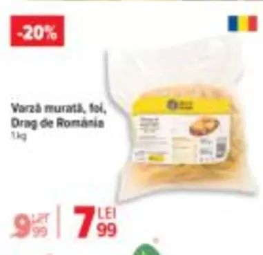 Varză murată, foi