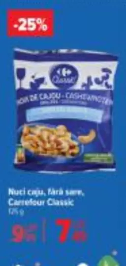 Nuc i caju, fară sare