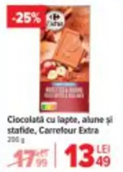 Ciocolată cu lapte, alune și stafide