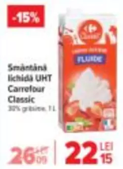 Smântână lichidă UHT